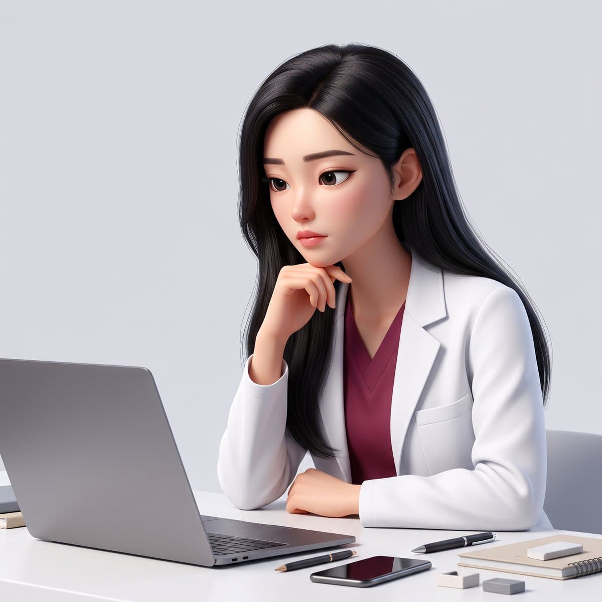 마케팅 디자인 운영을 고민하는 성형외과 원장님 캐릭터