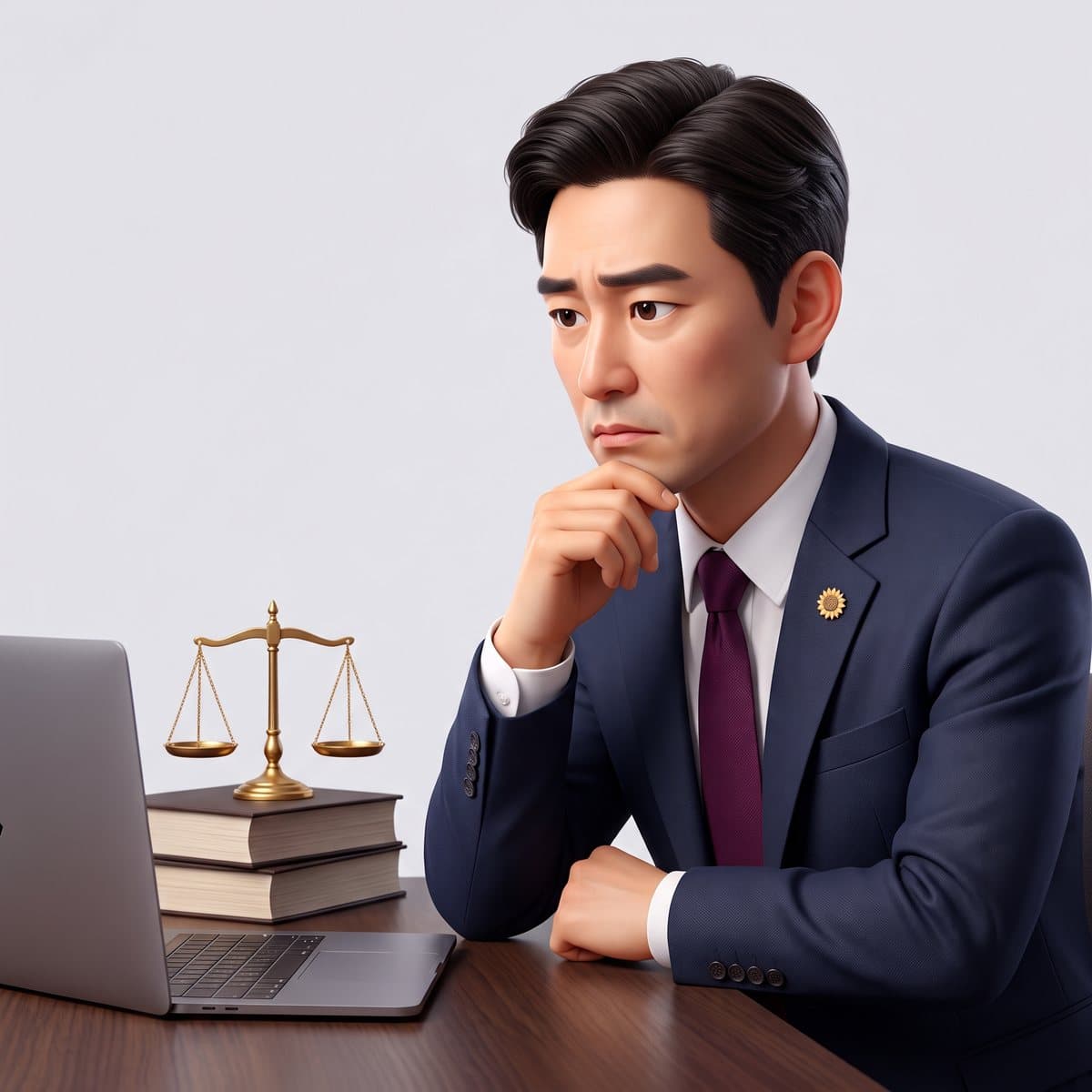 법률 마케팅 운영을 고민하는 변호사님 캐릭터